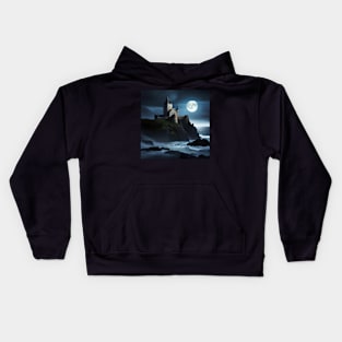 Castle at night Kids Hoodie